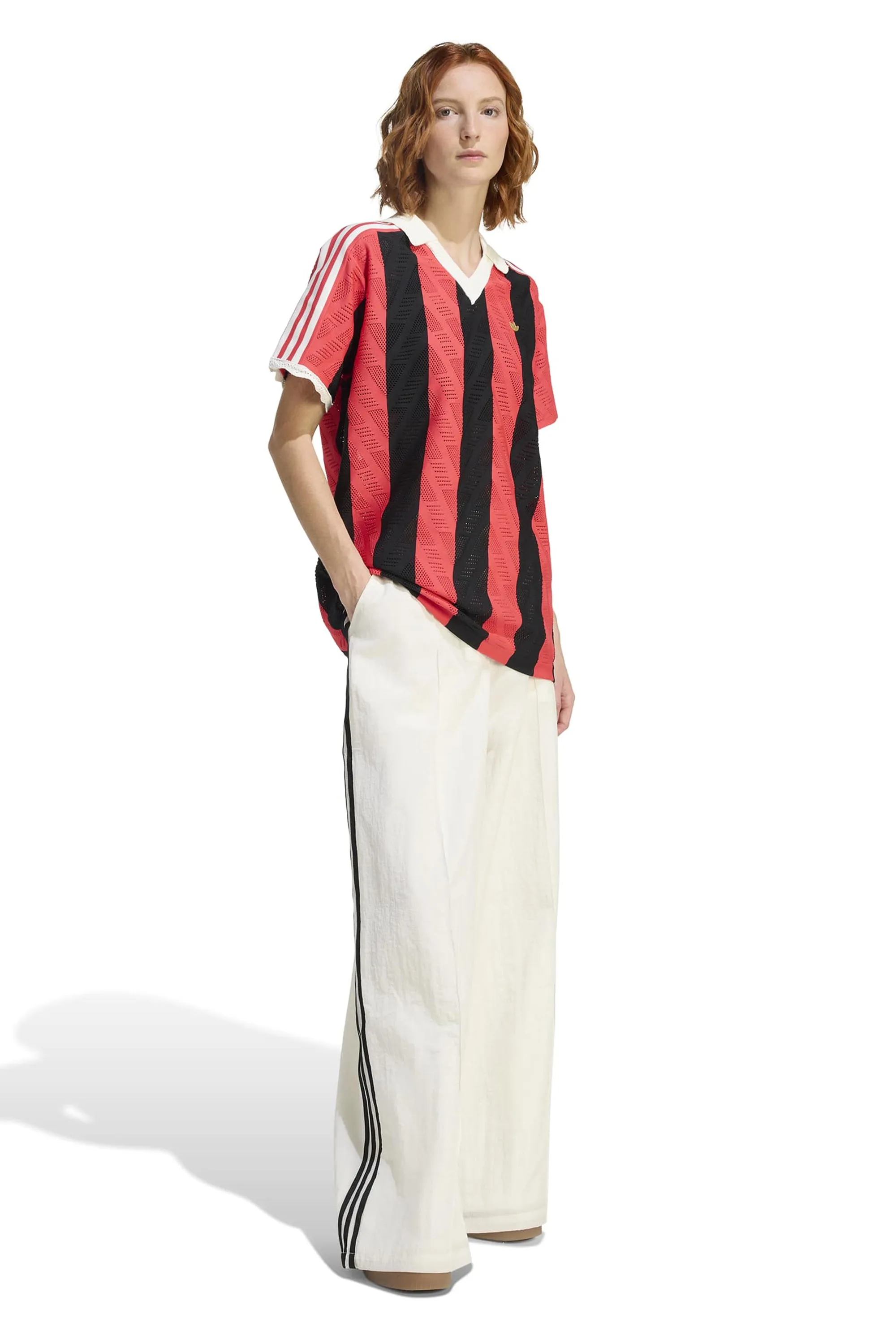 Short-Sleeve Polo Tee Black/Semi Lucid Red sold by Karen Walker product image thumbnail 3