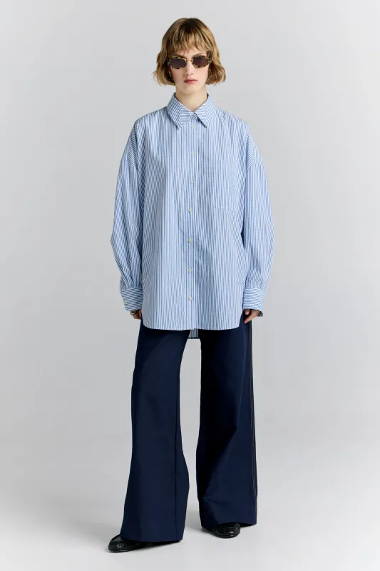 Rider Shirt Blue/White made by Karen Walker