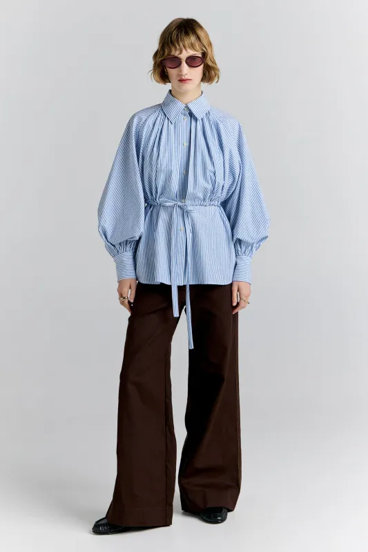 Gale Force Shirt Blue/White made by Karen Walker