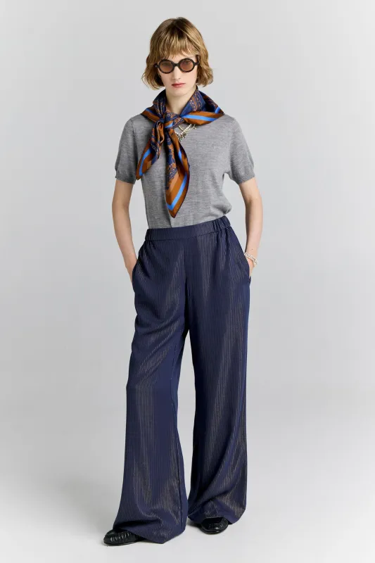 Palazzo Lounge Pants Navy made by Karen Walker