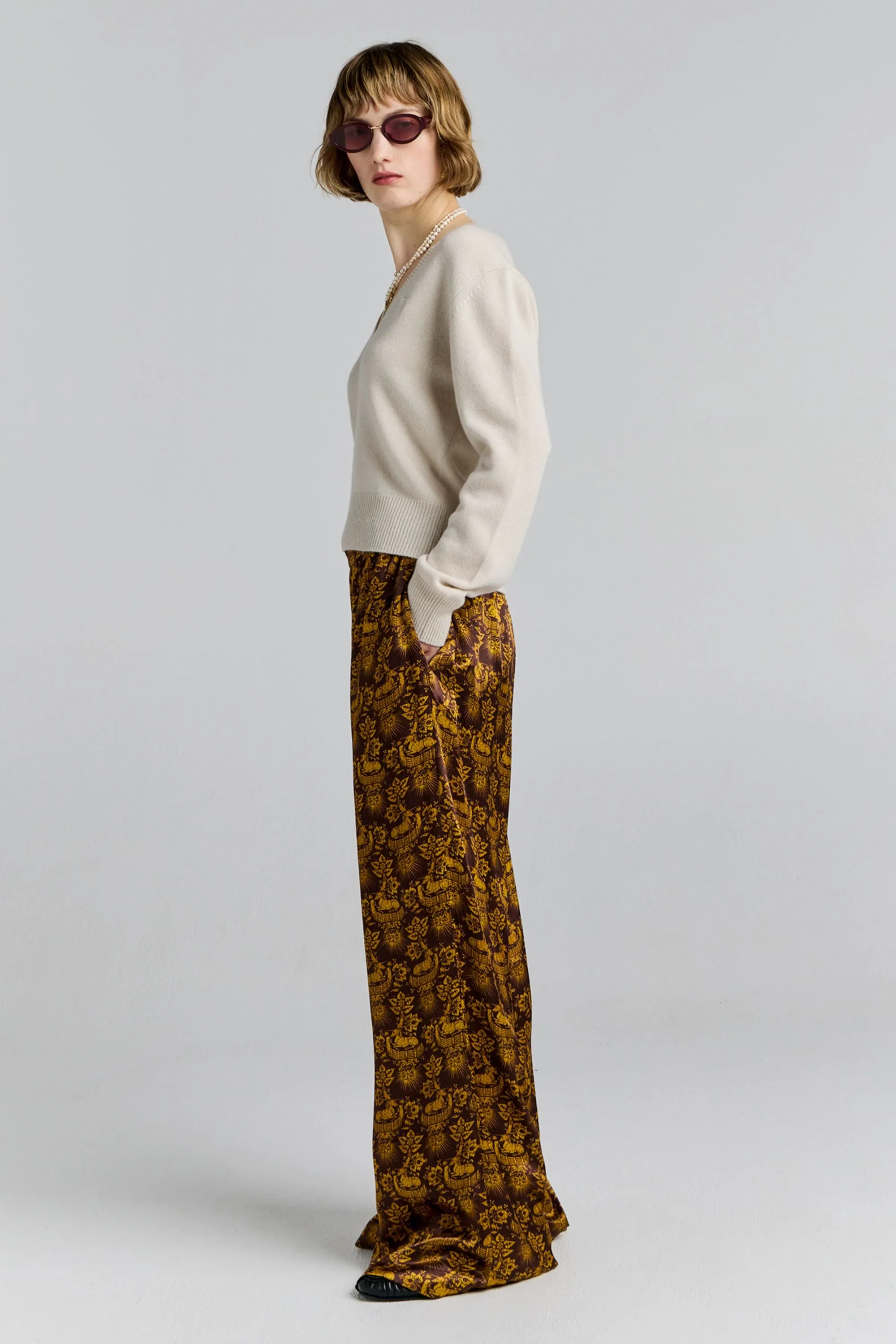 Palazzo Lounge Pants Chocolate Multi sold by Karen Walker product image thumbnail 2