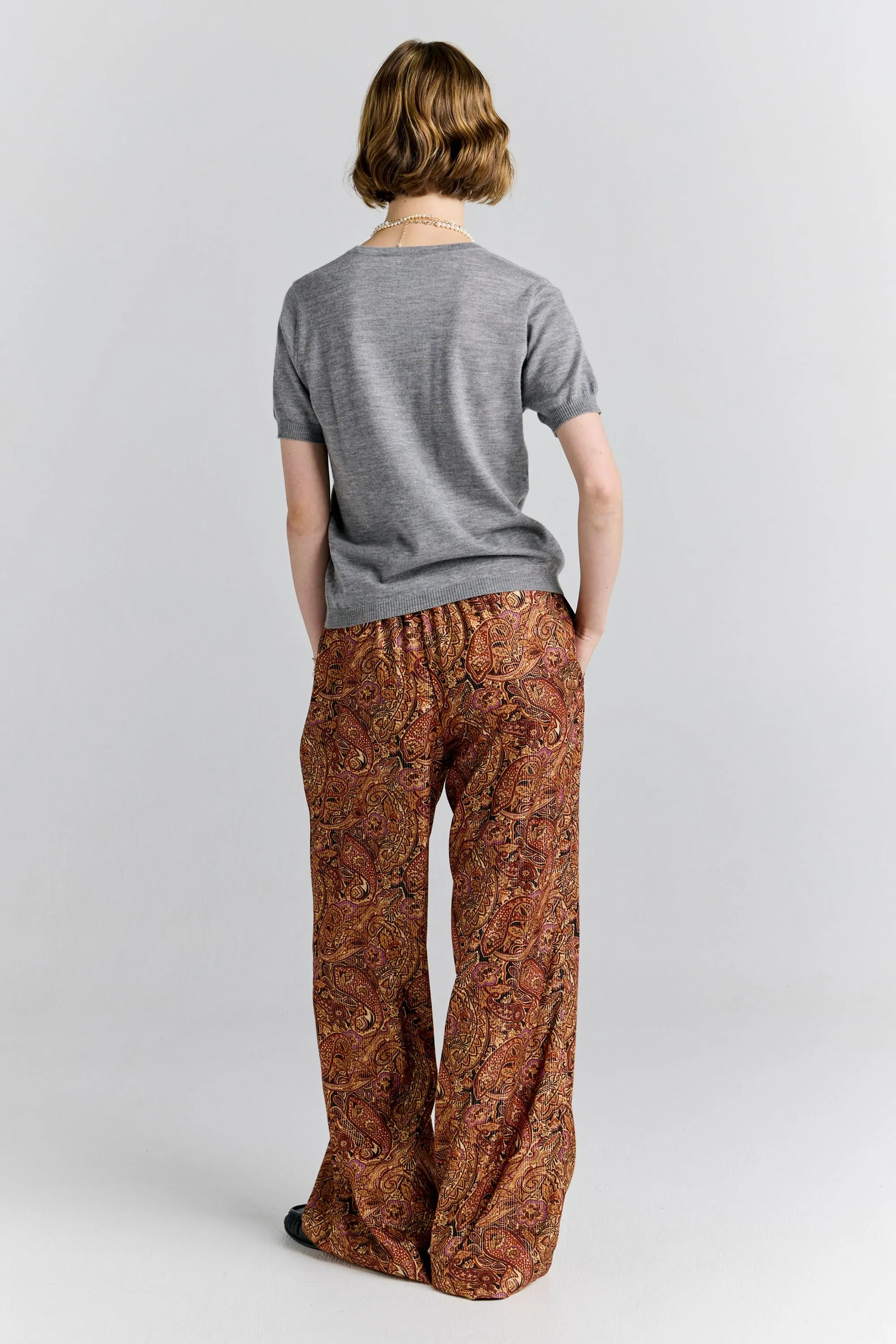 Palazzo Lounge Pants Burgundy Multi sold by Karen Walker product image thumbnail 3
