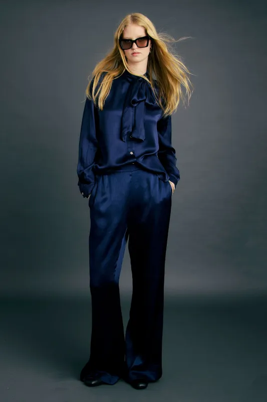Palazzo Lounge Pants Royal Navy made by Karen Walker