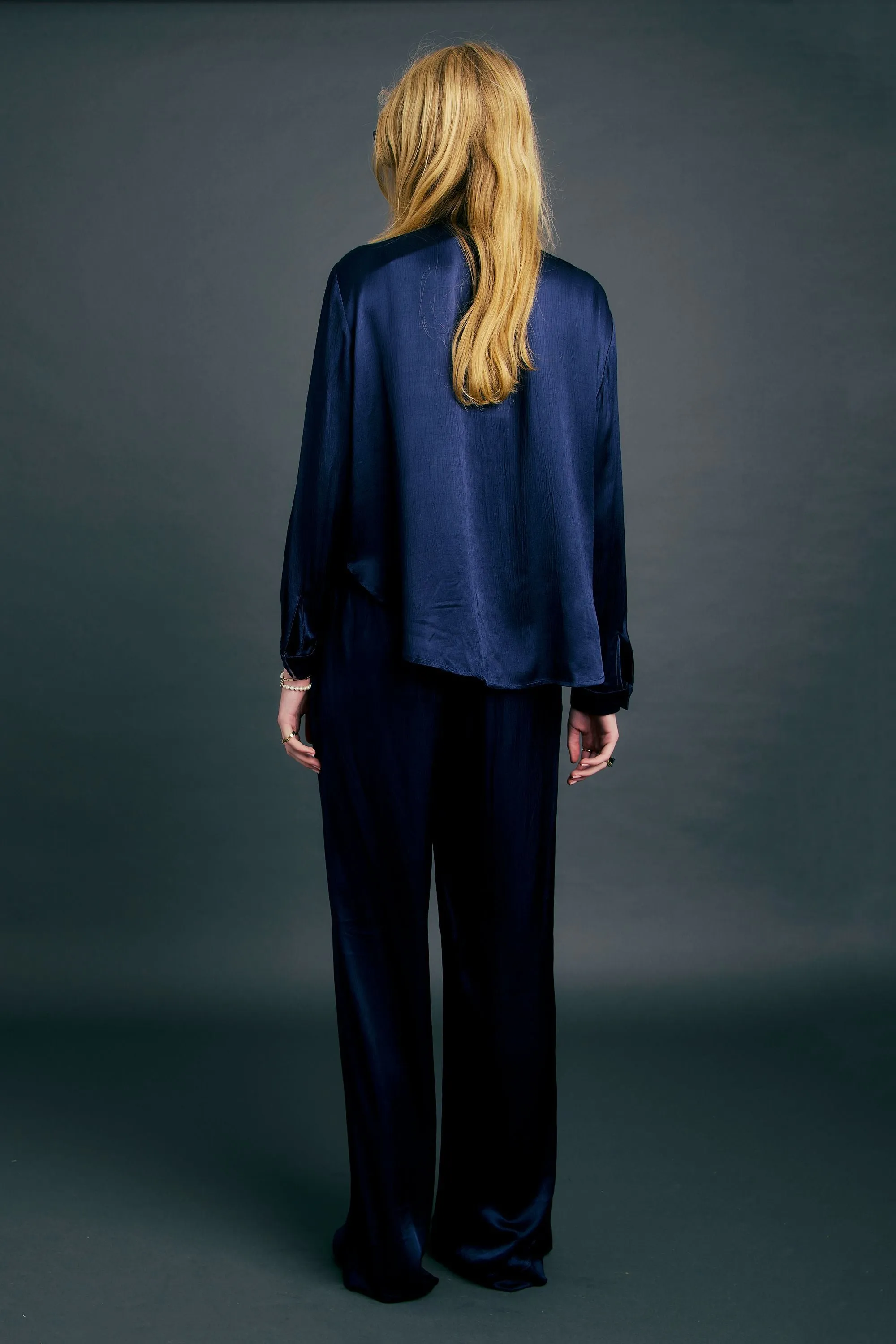 Palazzo Lounge Pants Royal Navy sold by Karen Walker product image thumbnail 2
