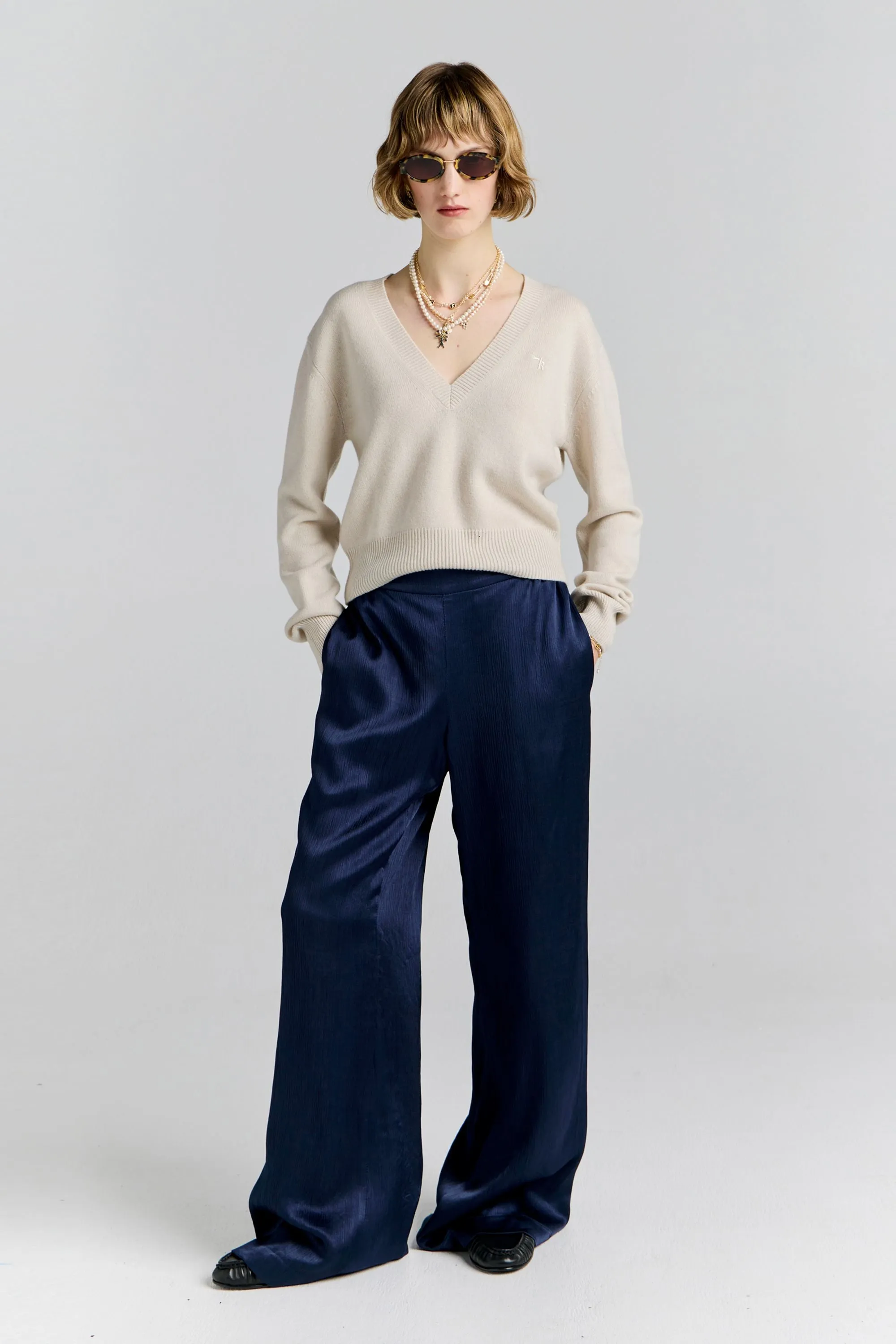 Palazzo Lounge Pants Royal Navy sold by Karen Walker product image thumbnail 3