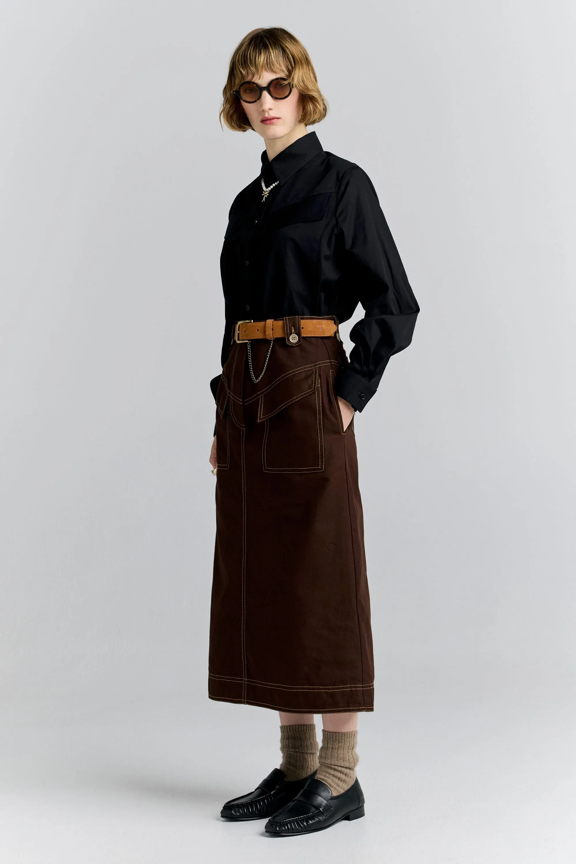 Wayfare Skirt Chocolate sold by Karen Walker product image thumbnail 2
