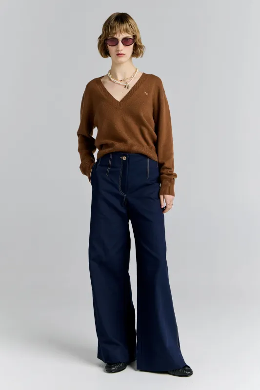 Chevalier Pants Navy made by Karen Walker