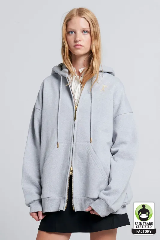 Oversized Hoodie Grey Marle made by Karen Walker