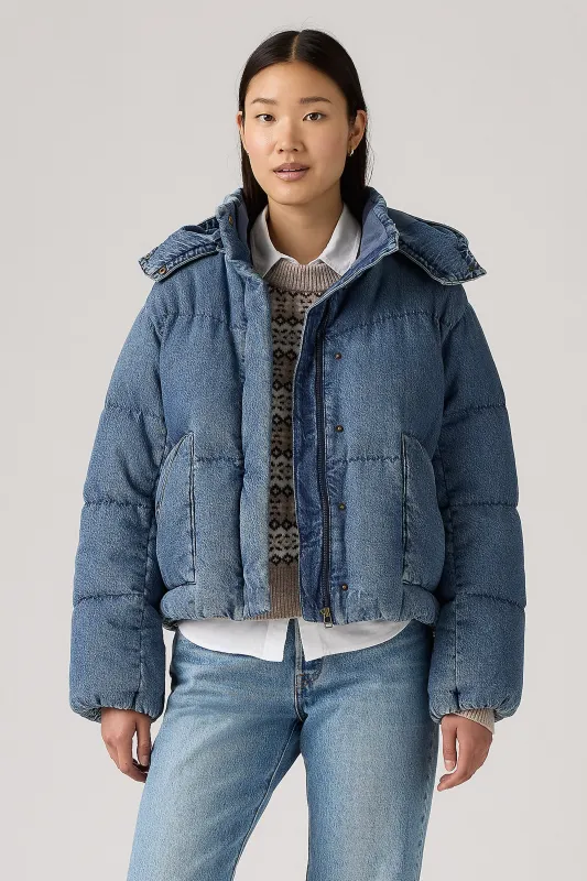 Western Bubble Shortie Jacket City Worn Ow made by Levi's