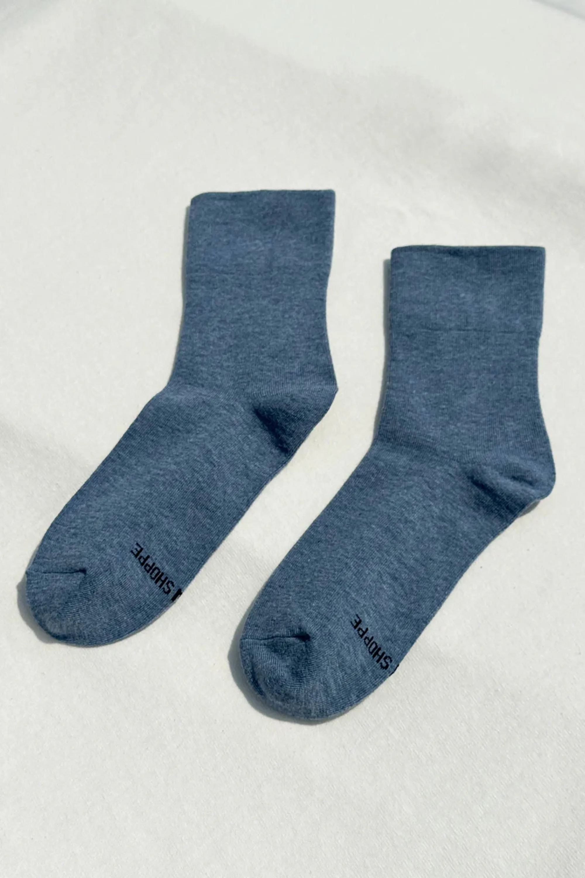 Sneaker Socks Denim sold by Karen Walker