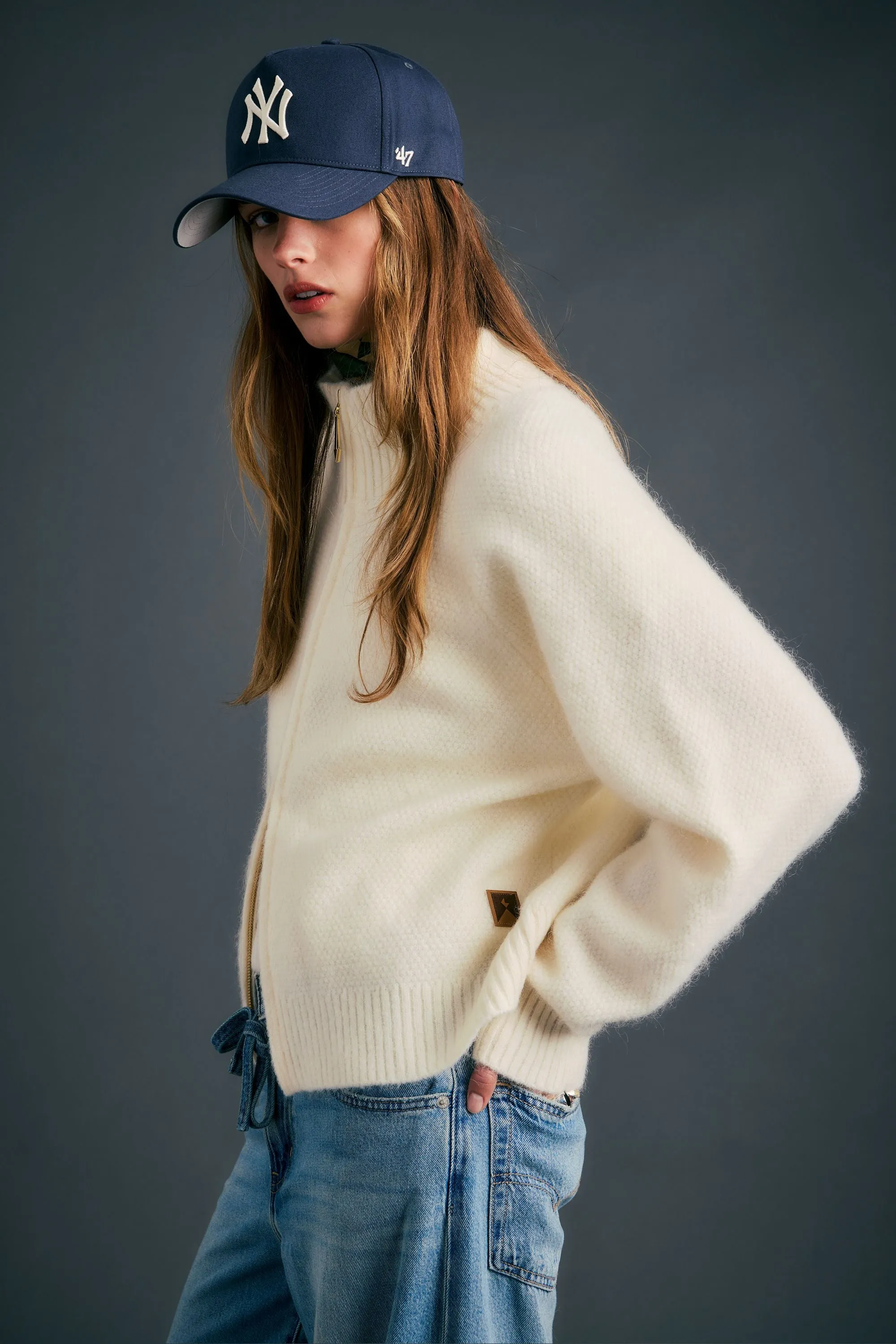 Nestle Knit Bomber Ivory sold by Karen Walker product image thumbnail 2