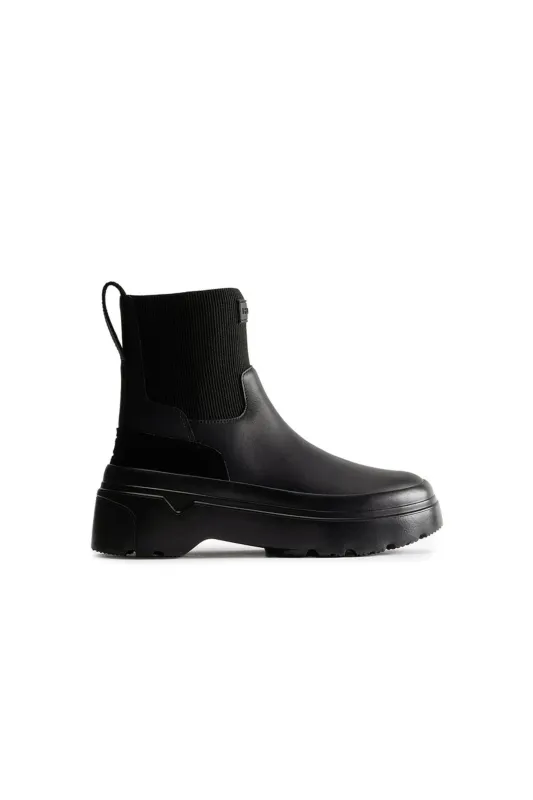 Explorer Chelsea Platform Boot Black made by Hunter