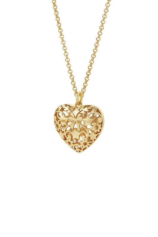 Heart Thrills Necklace Gold made by Karen Walker