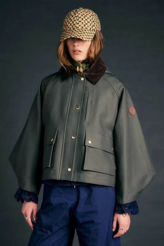 Overtime Jacket Dark Olive made by Karen Walker