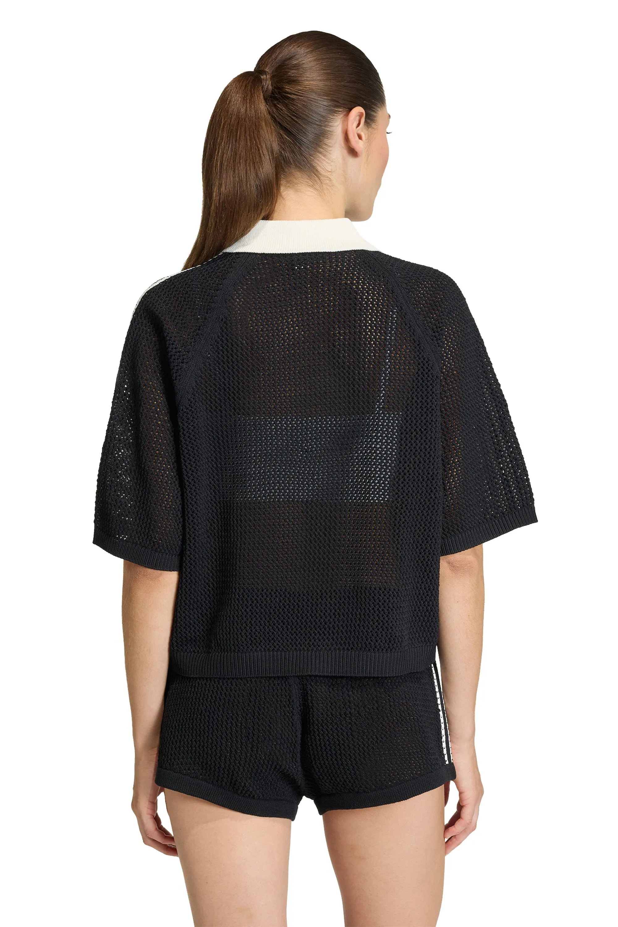 Knitted Crochet Polo Black sold by Karen Walker product image thumbnail 2