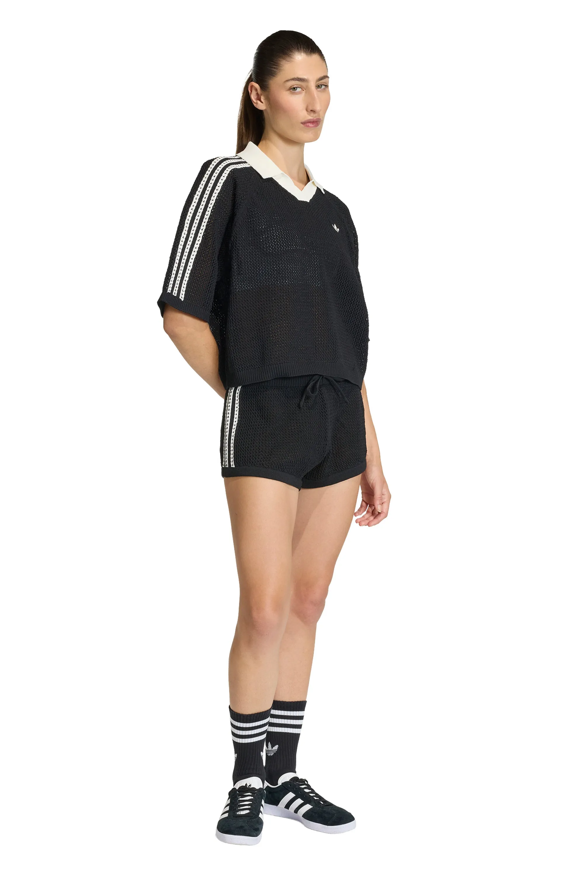 Knitted Crochet Polo Black sold by Karen Walker product image thumbnail 3