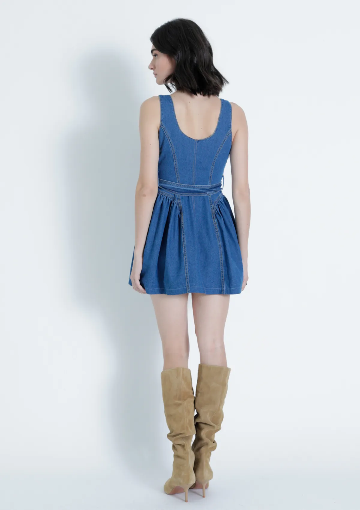 Katerina Denim Mini Dress sold by Karina Grimaldi product image thumbnail 2