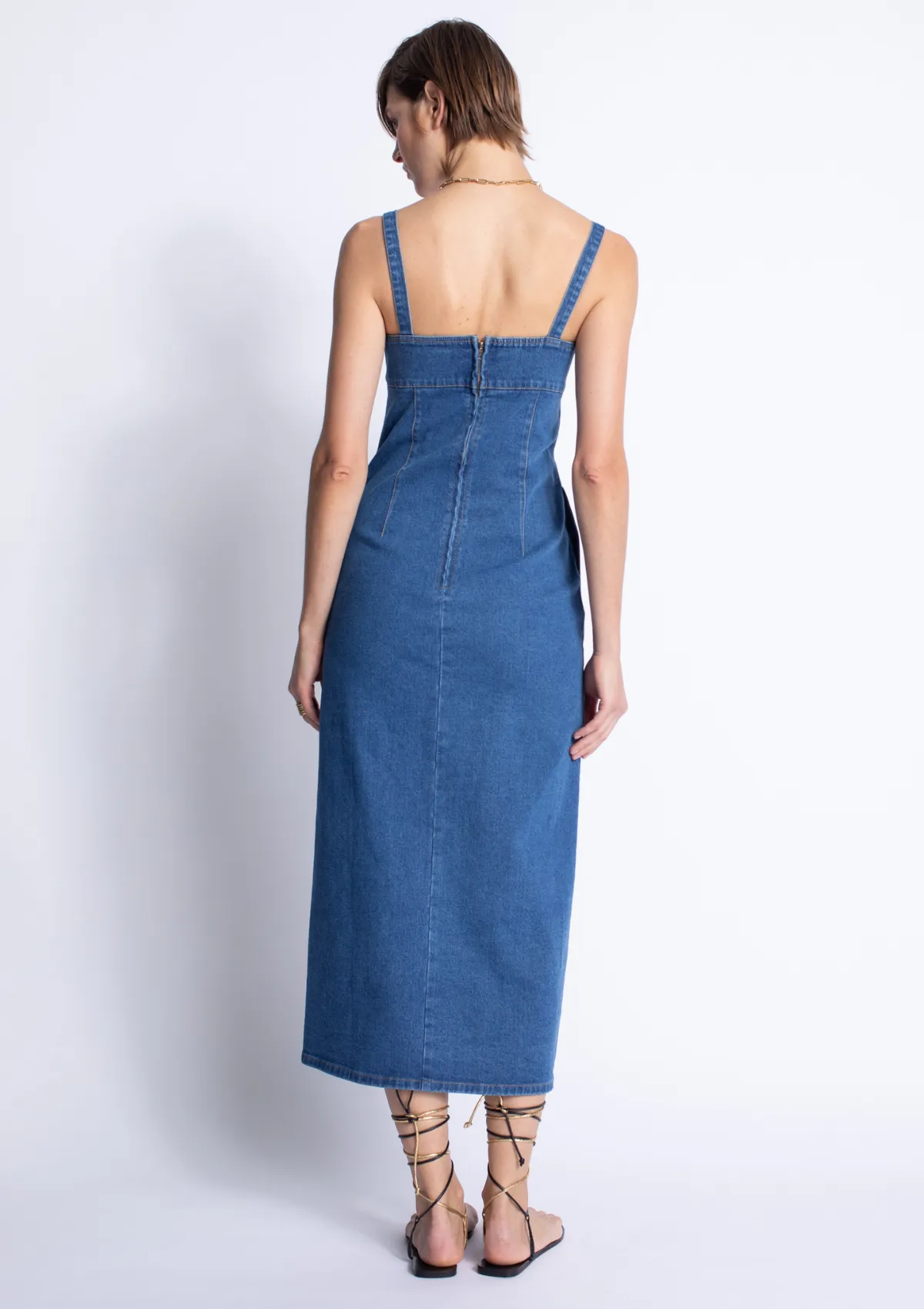 Rio Denim Midi Dress sold by Karina Grimaldi product image thumbnail 3