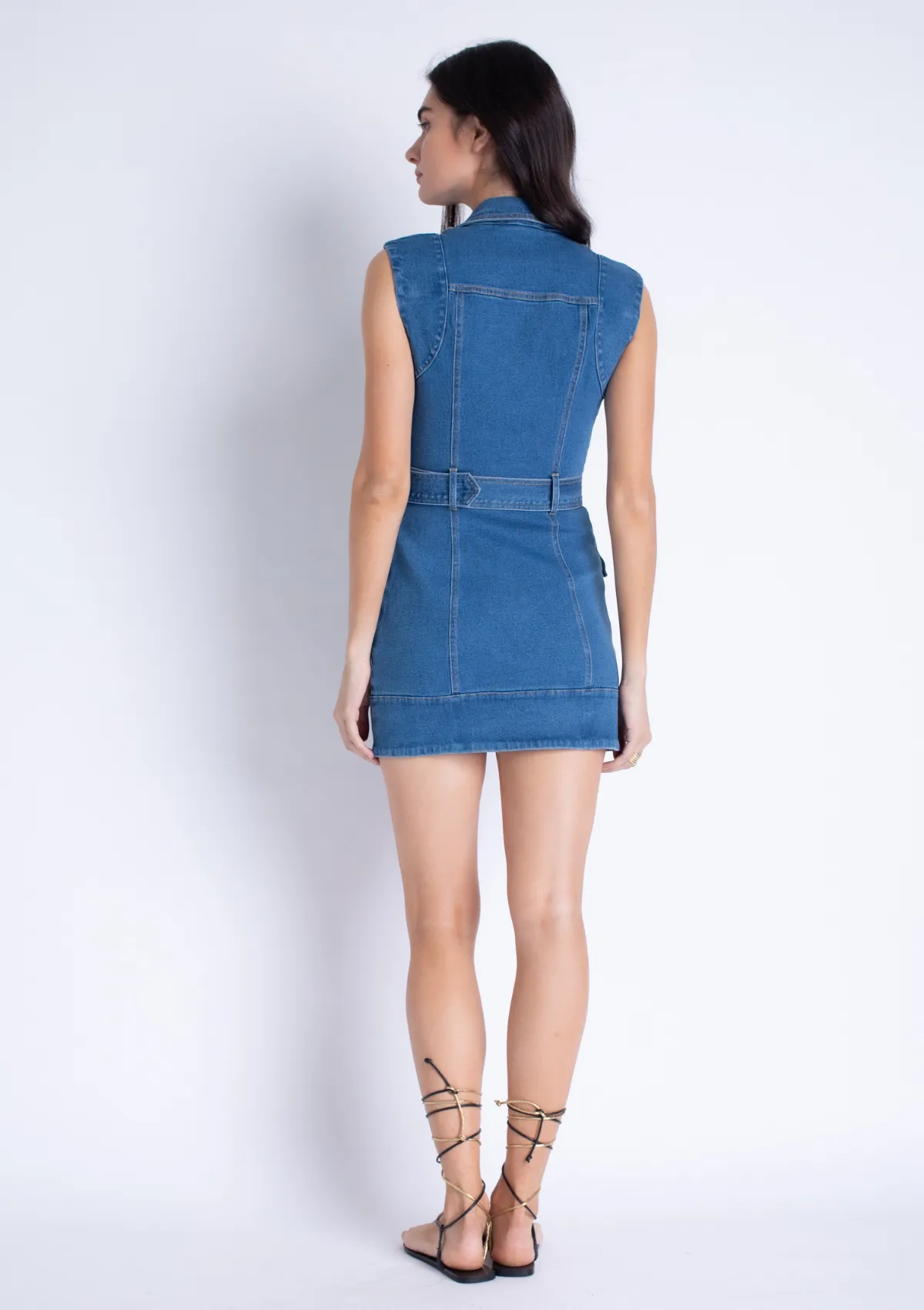 Selena Denim Mini Dress sold by Karina Grimaldi product image thumbnail 2
