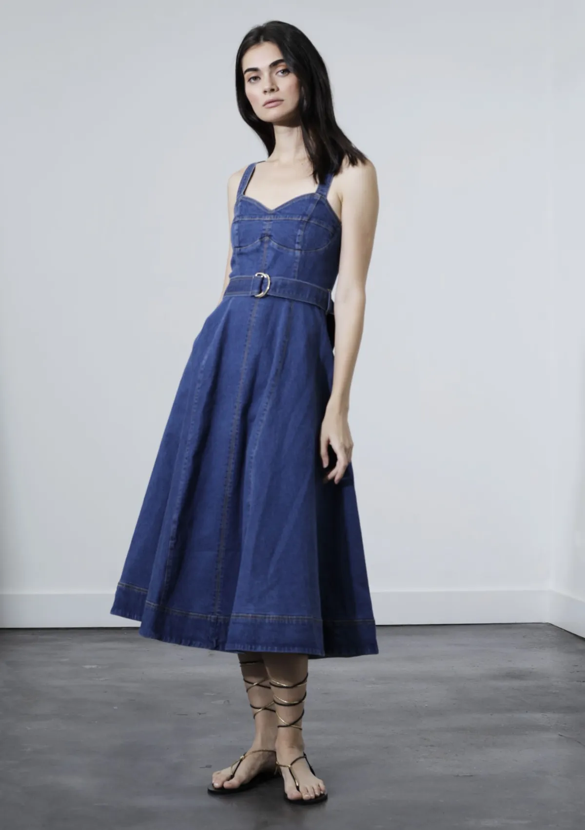 Rosanne Midi Denim Dress sold by Karina Grimaldi