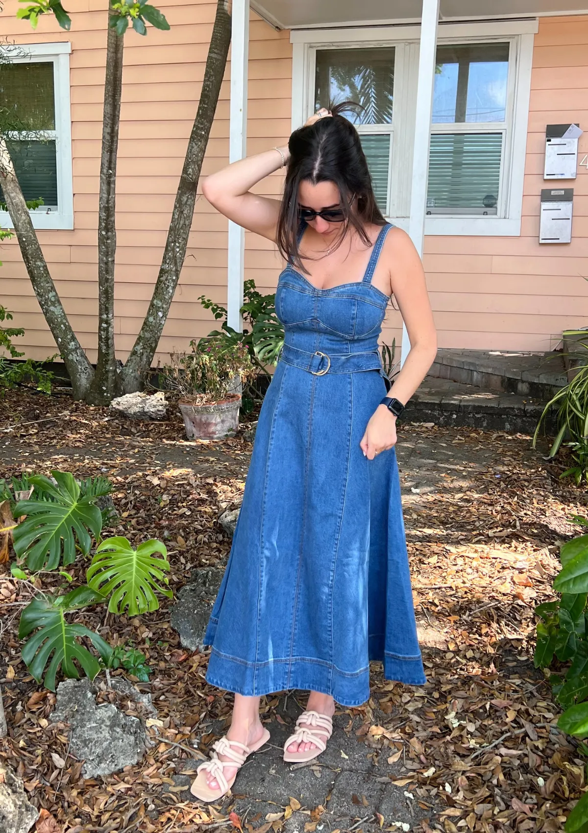 Rosanne Midi Denim Dress sold by Karina Grimaldi product image thumbnail 2