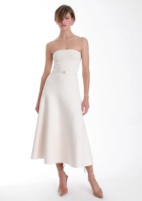 Eira Strapless Midi Dress sold by Karina Grimaldi