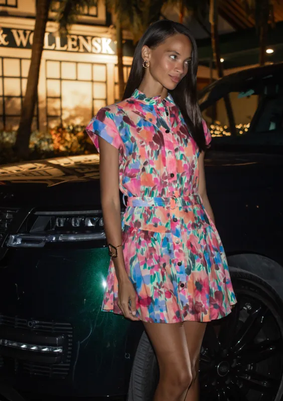 Zelie Print Mini Dress made by Karina Grimaldi