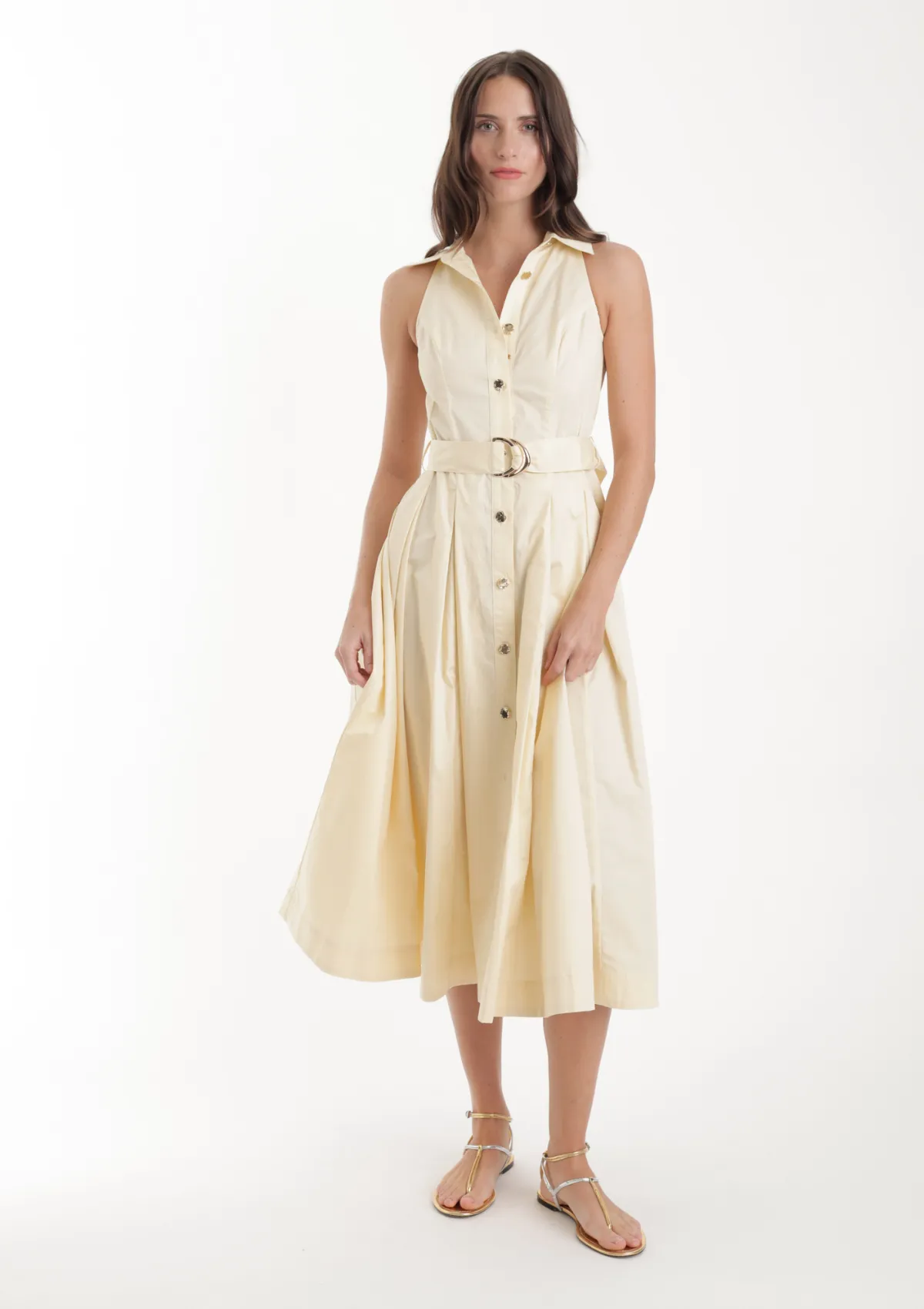 Pastel Yellow Zarae Solid Dress sold by Karina Grimaldi