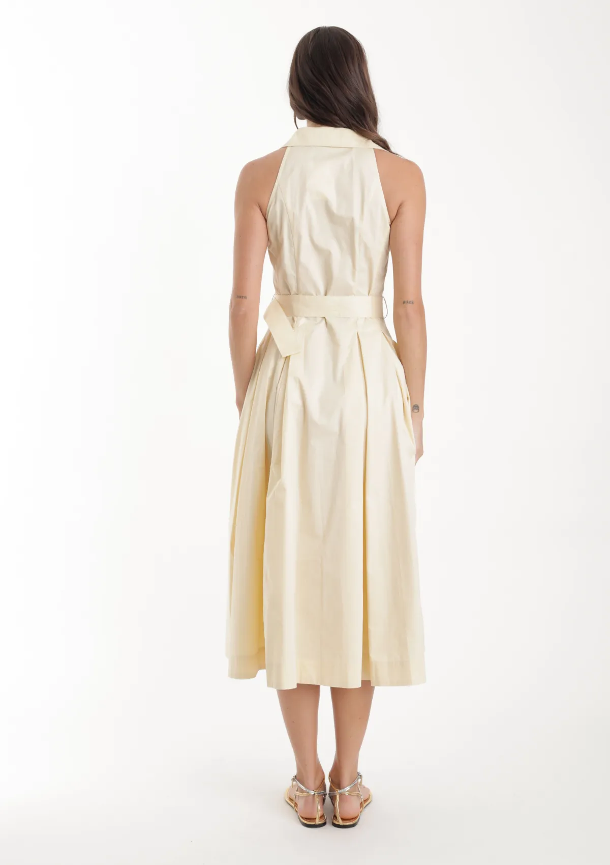 Pastel Yellow Zarae Solid Dress sold by Karina Grimaldi product image thumbnail 2