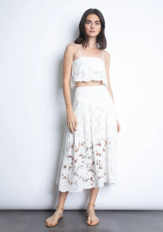 Artemisa Lace Skirt - White made by Karina Grimaldi