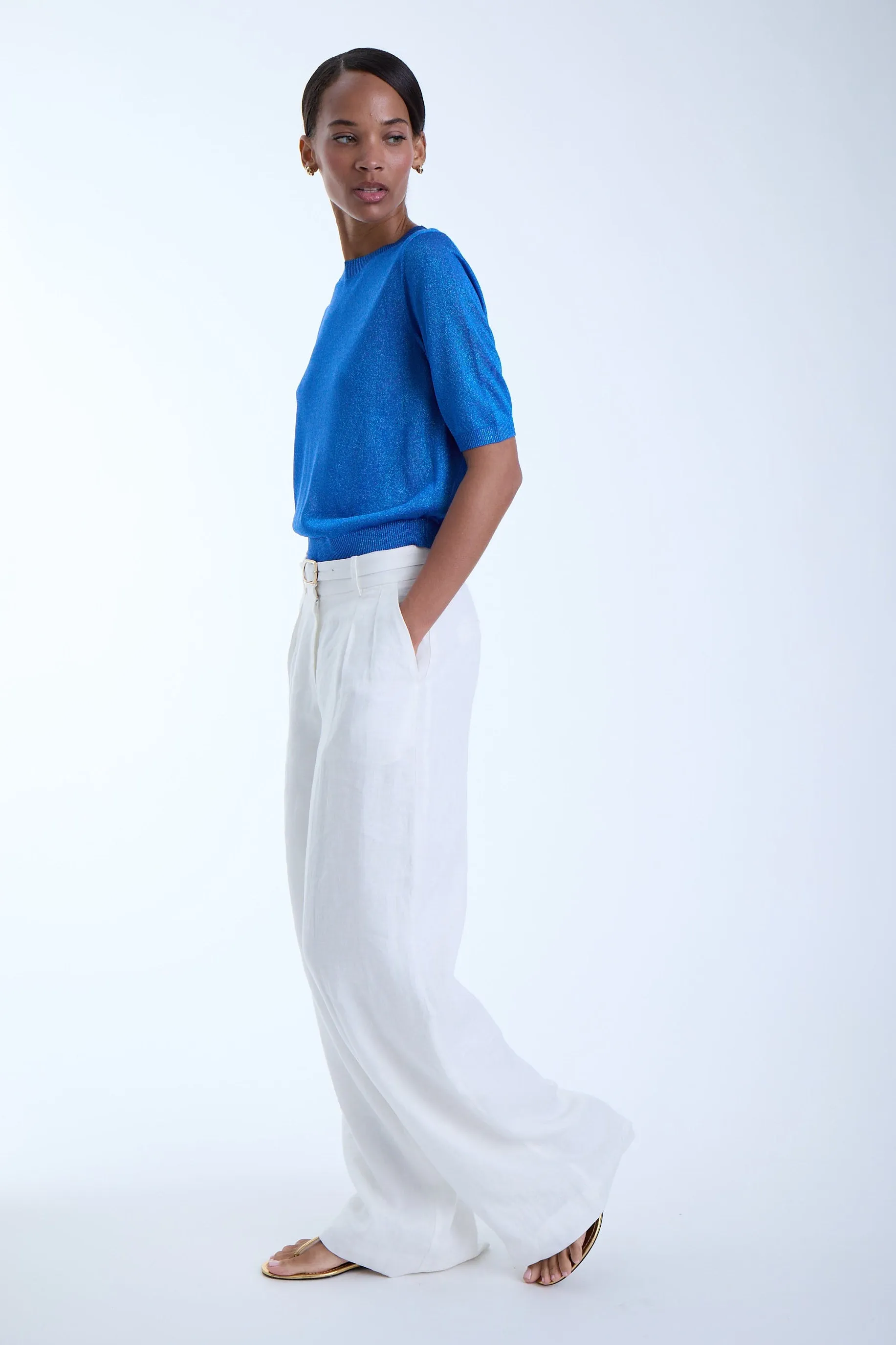 Lily Knit Metallic Top sold by Karina Grimaldi product image thumbnail 2