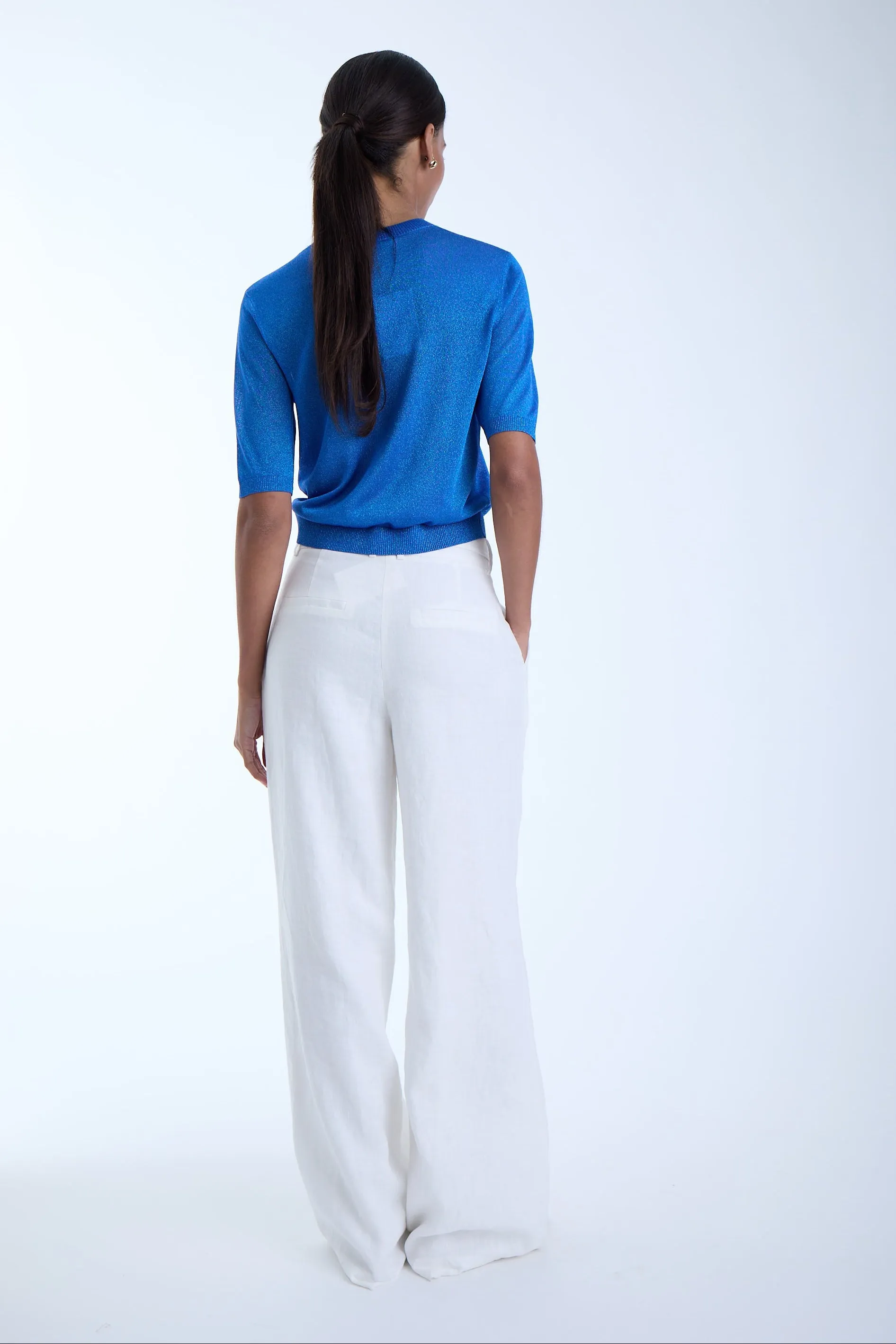 Lily Knit Metallic Top sold by Karina Grimaldi product image thumbnail 3
