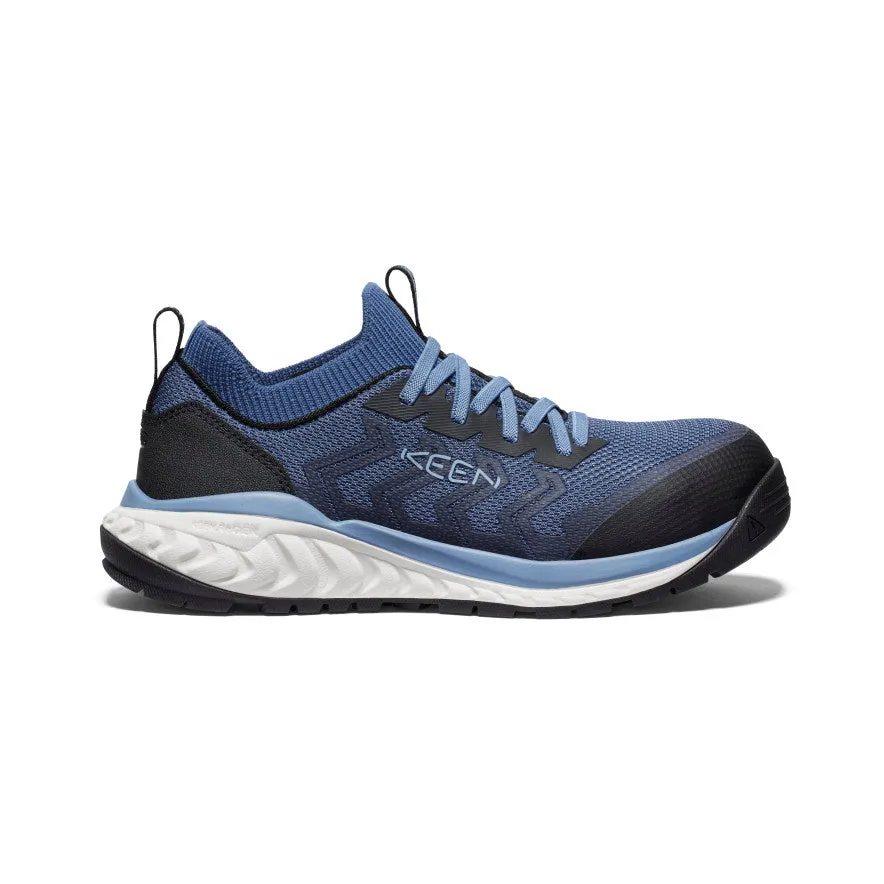 Women's Arvada Shift ESD Work Sneaker (Carbon Toe) | Vintage Indigo/Faded Denim sold by Keen
