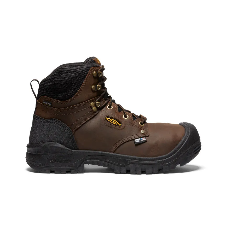 Men's Independence 6" Waterproof Internal MET (Carbon Toe) | Dark Earth/Black sold by Keen