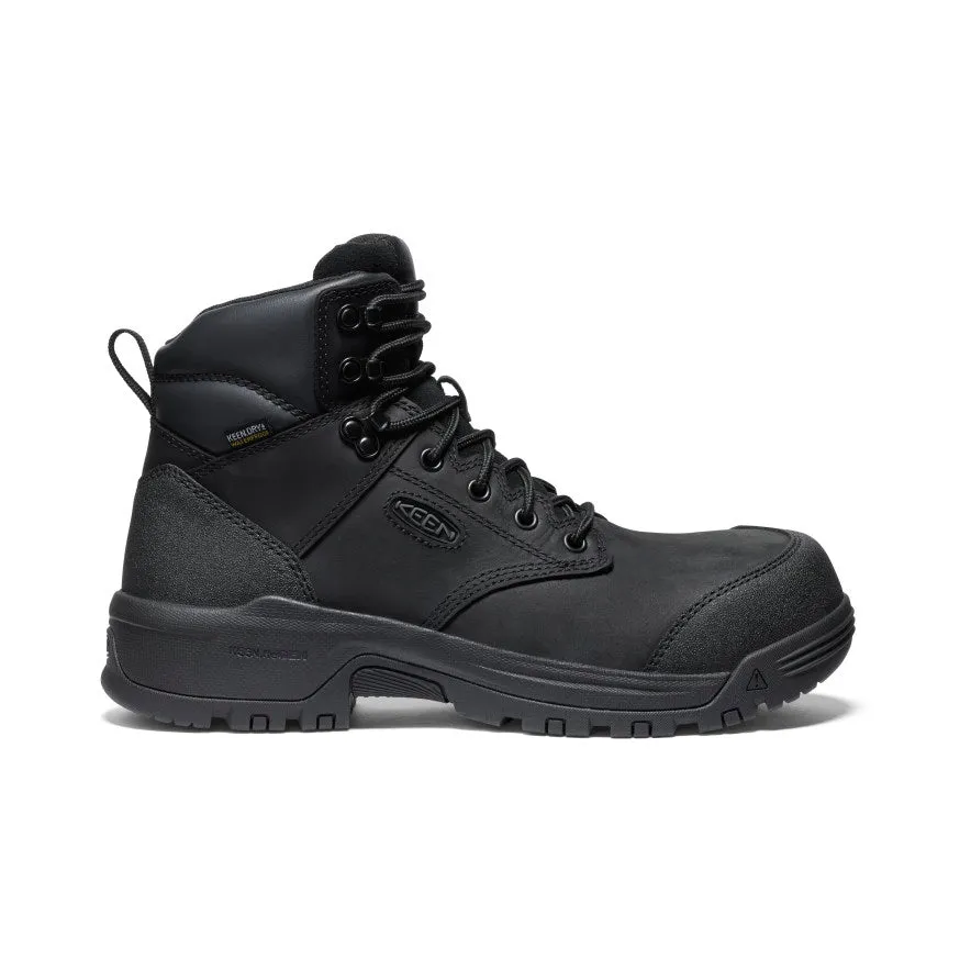Men's Evanston 6" Waterproof Boot (Carbon Toe) | Black/Black sold by Keen