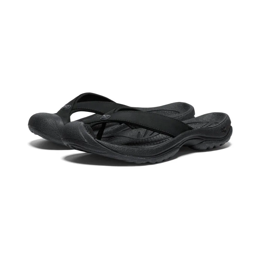 Women's Waimea Leather Flip-Flop | Black/Black sold by Keen product image thumbnail 2