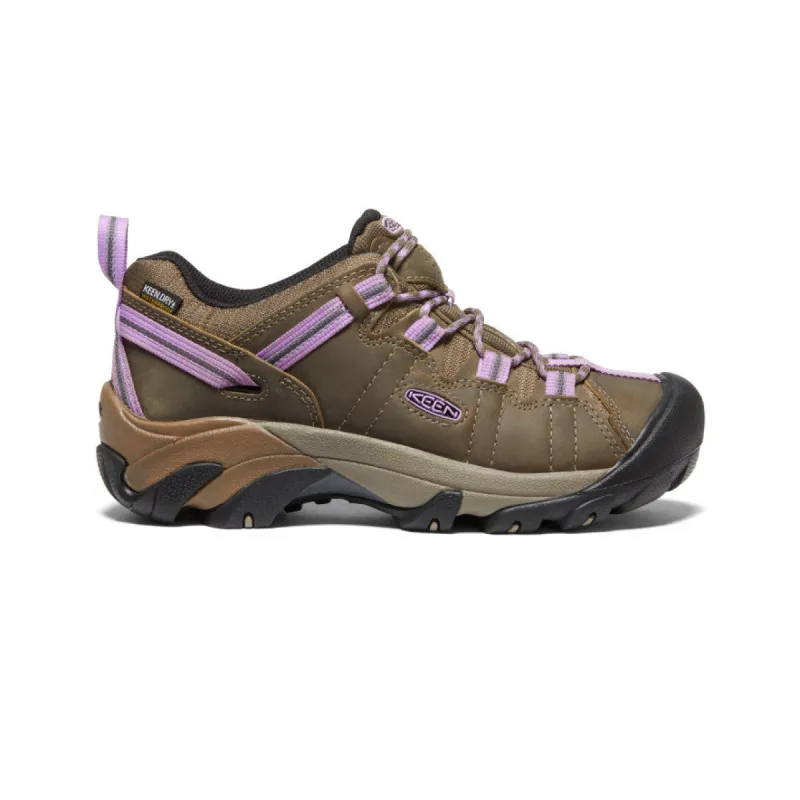 Women's Targhee II Waterproof  |  Timberwolf/English Lavender sold by Keen