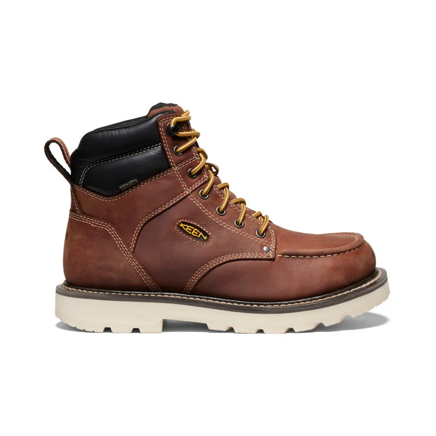 Men's Cincinnati 6" Waterproof 90° Heel Boot (Soft Toe) | Tuscan Red/Sandshell sold by Keen