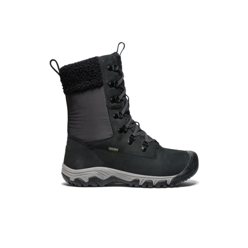 Women's Greta Tall Waterproof Boot  |  Black/Black sold by Keen