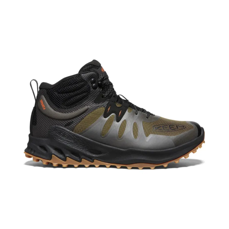 Men's Zionic Waterproof Hiking Boot  |  Dark Olive/Scarlet Ibis sold by Keen