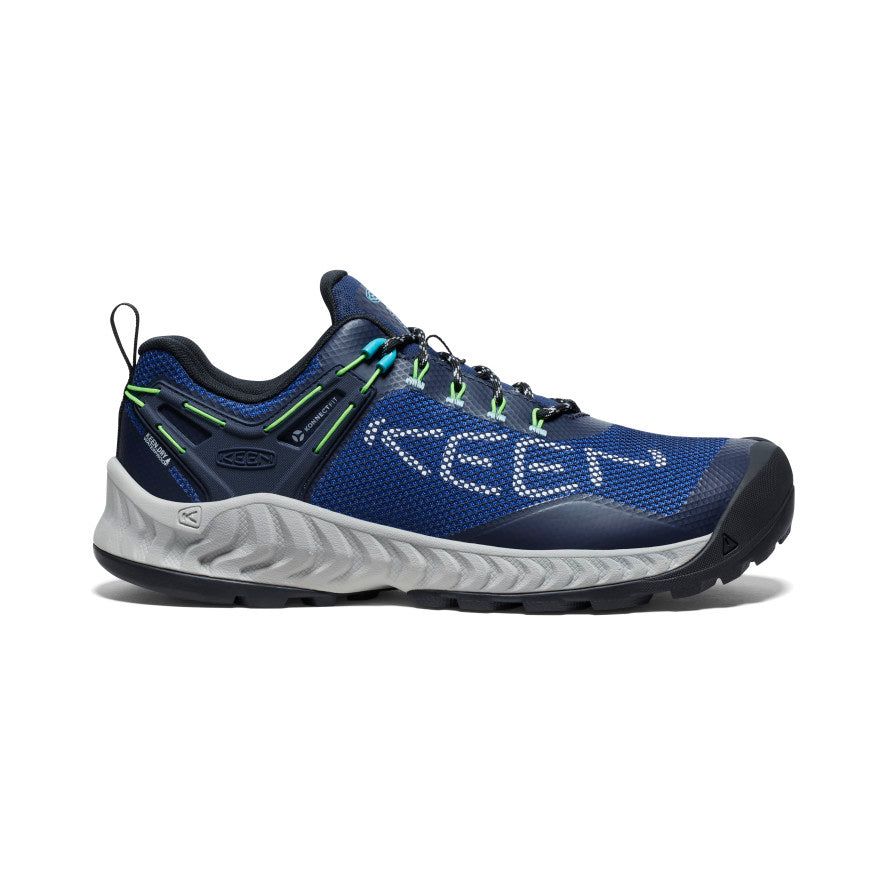 Men's NXIS EVO Waterproof Shoe  |  Sky Captain/Green Flash sold by Keen