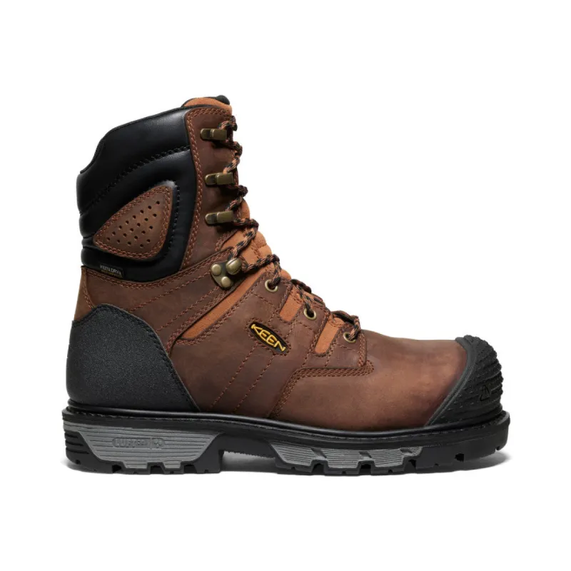 Men's Camden 8" Waterproof Boot (Carbon Toe)  |  Leather Brown/Black sold by Keen