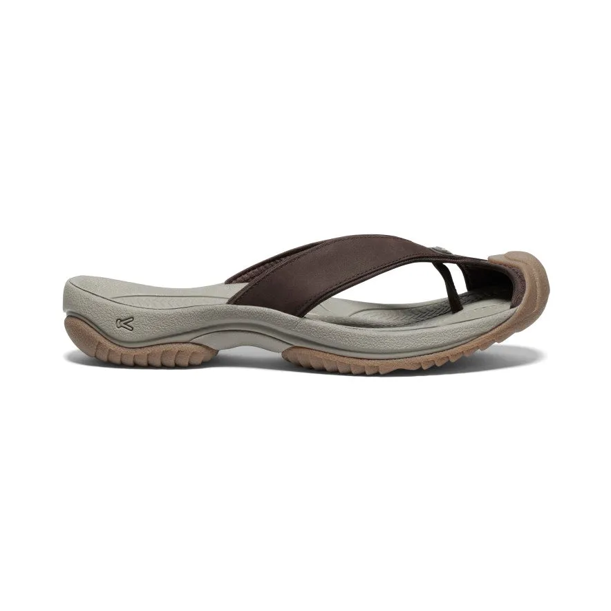 Men's Waimea Leather Flip-Flop | Java/Plaza Taupe sold by Keen