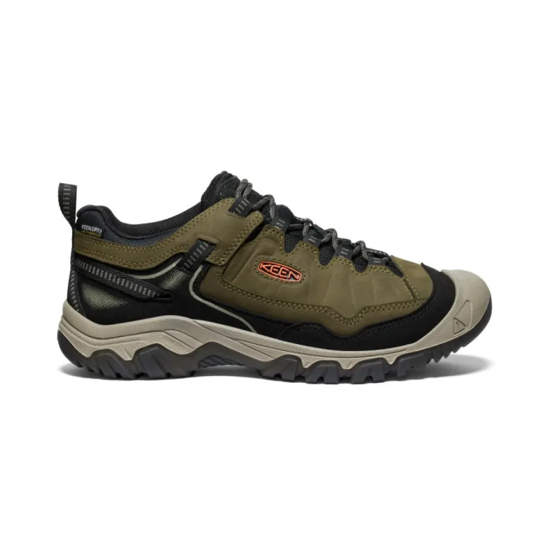 Men's Targhee IV Wide Waterproof Hiking Shoe  |  Dark Olive/Gold Flame sold by Keen