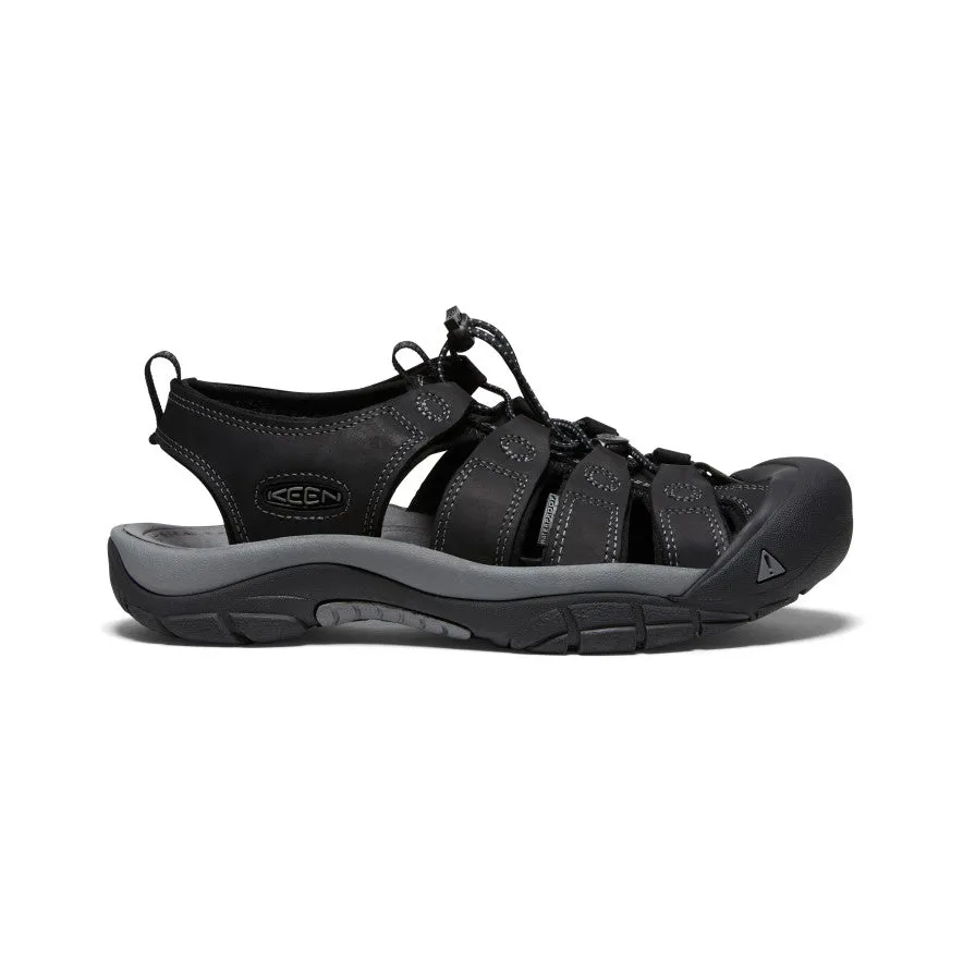 Men's Newport Leather Sandal | Black/Steel Grey sold by Keen