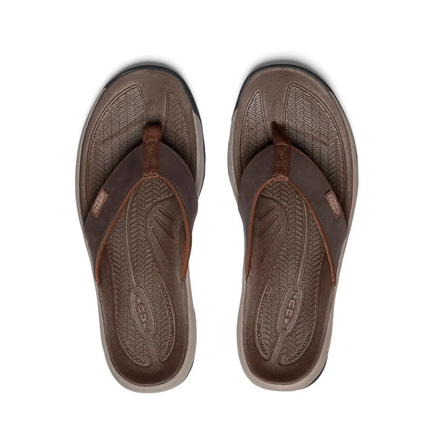 Men's Kona Leather Flip-Flop | Java/Dark Earth sold by Keen product image thumbnail 4
