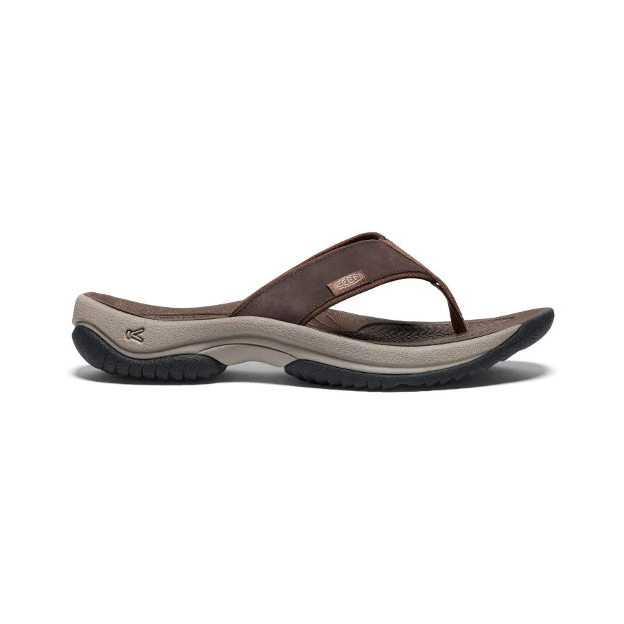 Men's Kona Leather Flip-Flop | Java/Dark Earth sold by Keen