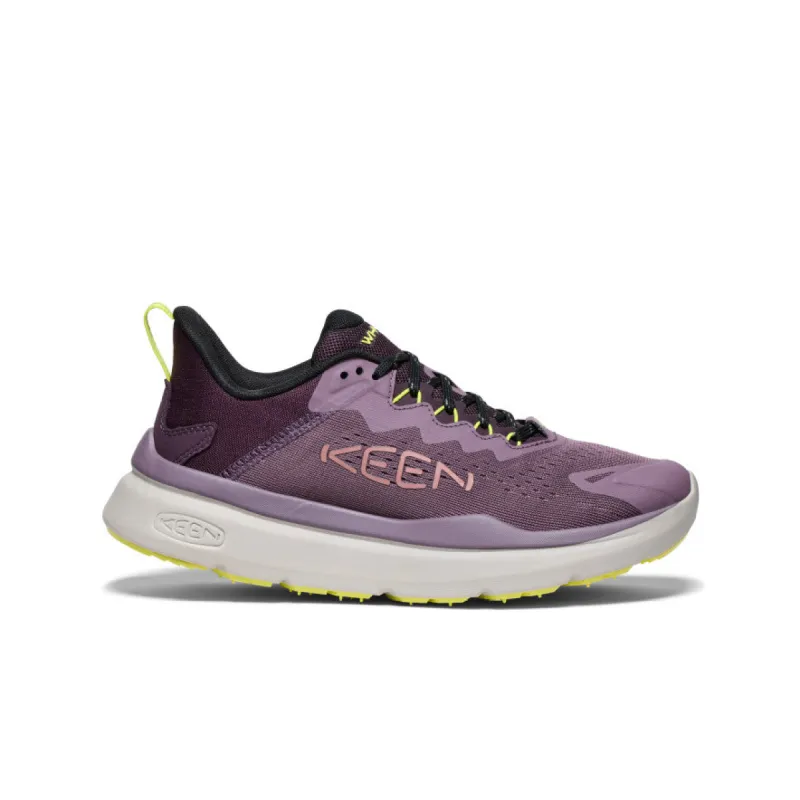 Women's WK450 Walking Shoe  |  Black Plum/Daiquiri Green sold by Keen