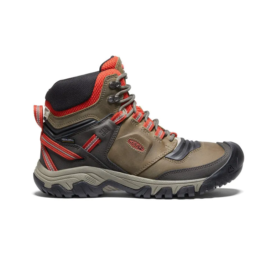 Men's Ridge Flex Waterproof Boot | Dark Olive/Ketchup sold by Keen