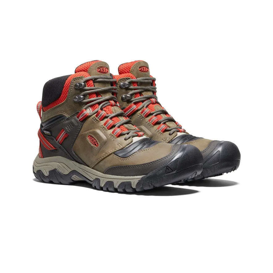 Men's Ridge Flex Waterproof Boot | Dark Olive/Ketchup sold by Keen product image thumbnail 2
